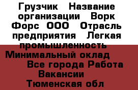 Грузчик › Название организации ­ Ворк Форс, ООО › Отрасль предприятия ­ Легкая промышленность › Минимальный оклад ­ 24 000 - Все города Работа » Вакансии   . Тюменская обл.